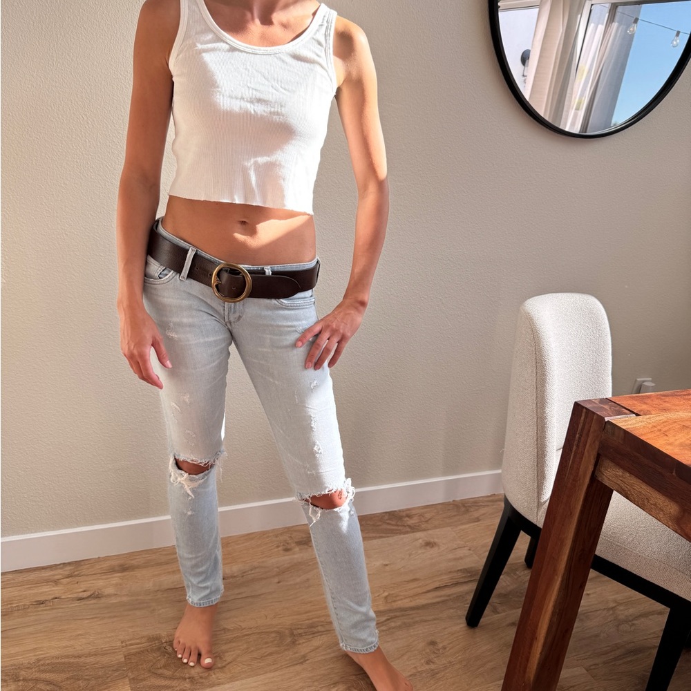 Low Waisted Citizens Of Humanity Premium Vintage Light Blue Jeans 26